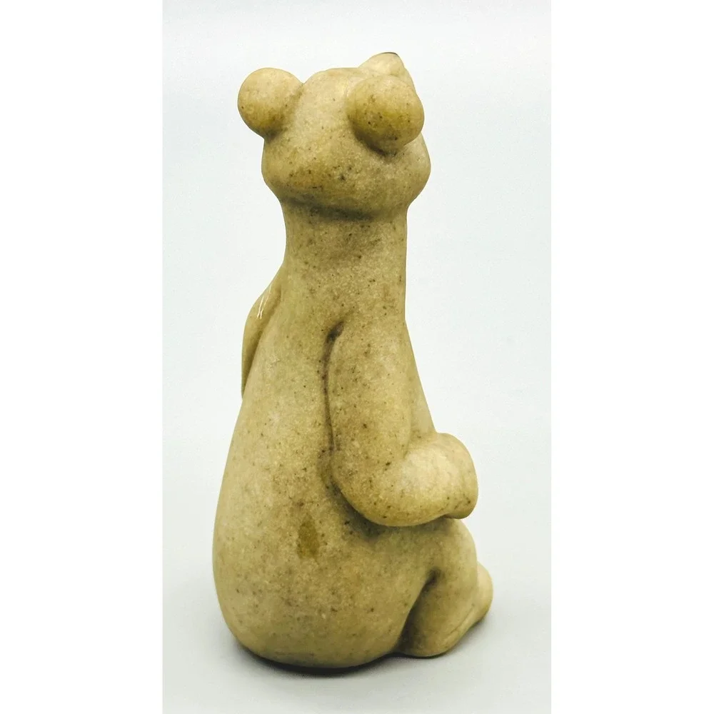 Quarry Critters Billy Bear Figurine‎ Tan Stone Resin Second Nature Design 2000